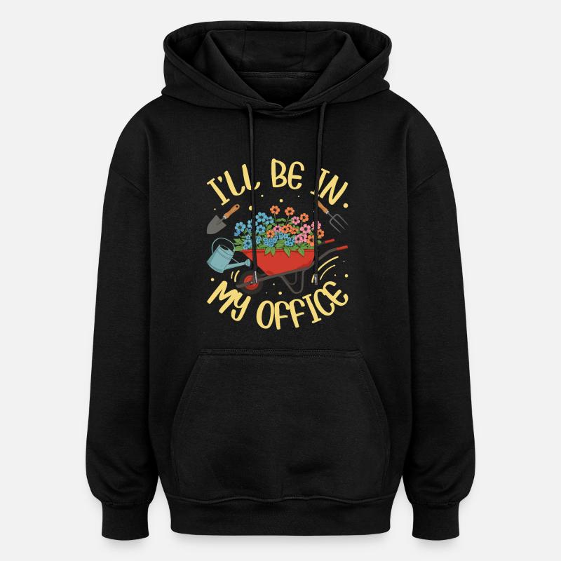 JE SERAI DANS MON BUREAU - Sweat à capuche oversize unisexe - noir