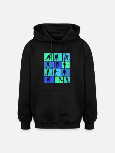 Hockey - Oversized Unisex Hoodie - black