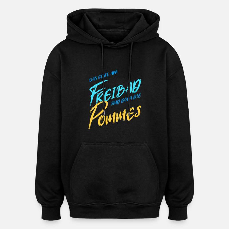 das Beste am Freibad - Oversized Unisex Hoodie - Schwarz