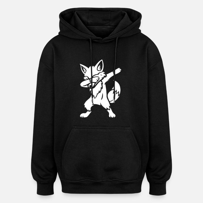 Dabbing Fuchs - Dab Dance - Geschenk - Oversized Unisex Hoodie - Schwarz