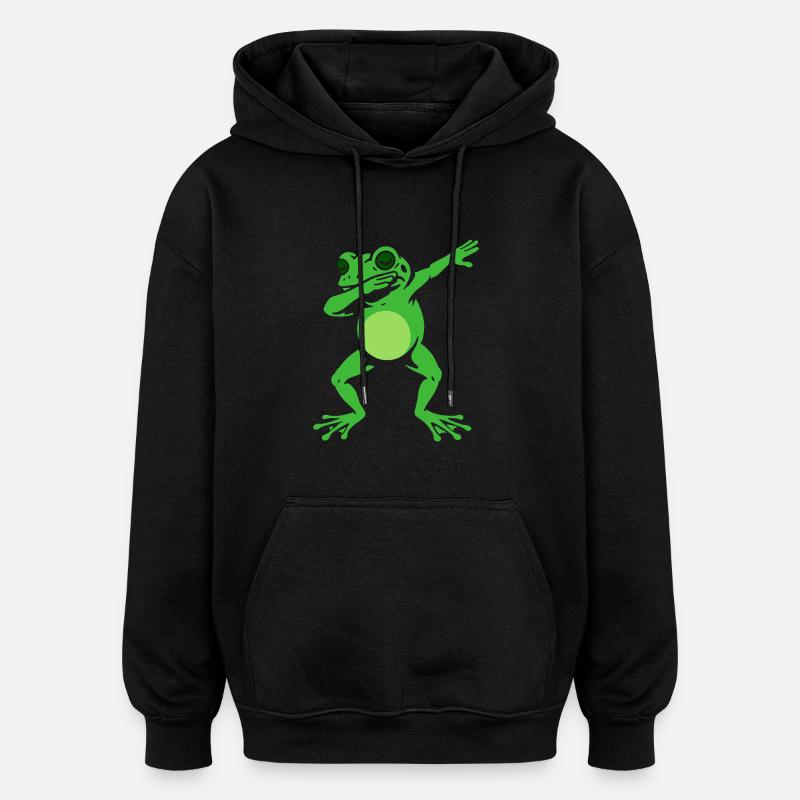 Dabbing Frog - Dab Dance - Cadeau - Sweat à capuche oversize unisexe - noir
