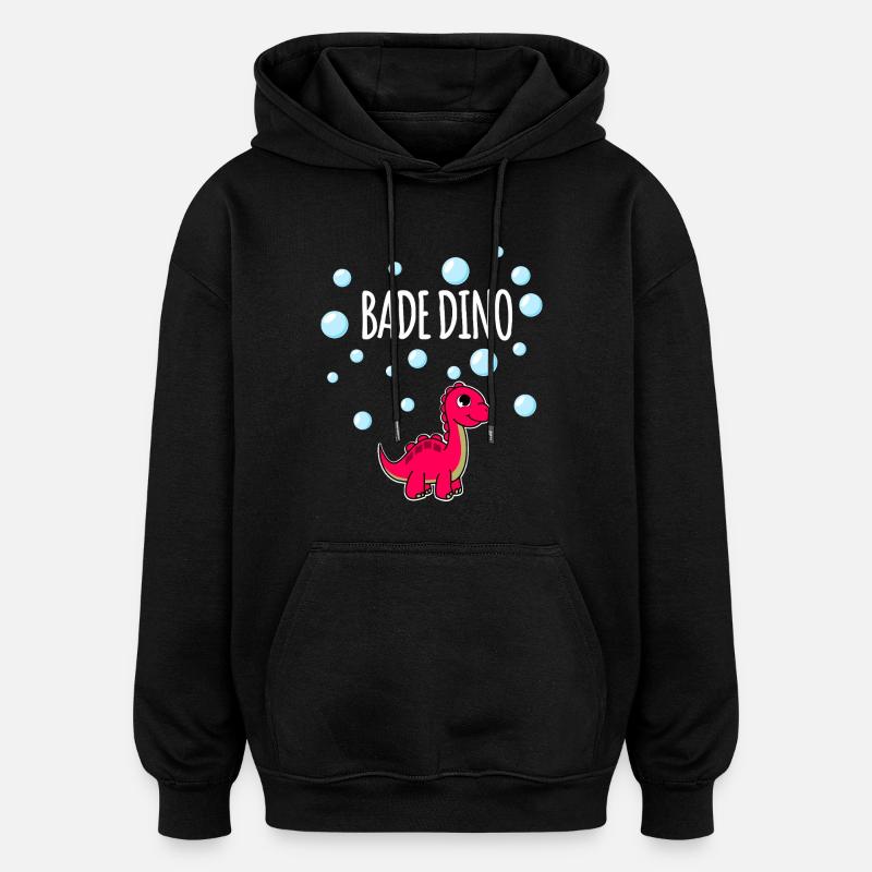 Bain Dino Bébé Bronto - Sweat à capuche oversize unisexe - noir