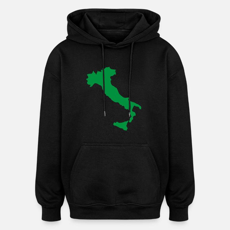 Italien - Oversized Unisex Hoodie - Schwarz