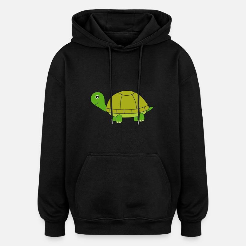 Turtle - Oversized Unisex Hoodie - black