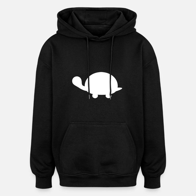 Tortue Tortues - Sweat à capuche oversize unisexe - noir