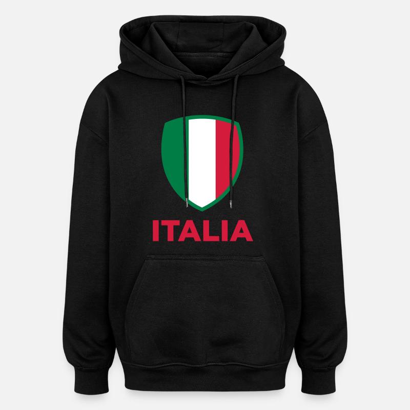 Drapeau national de l Italie - Sweat à capuche oversize unisexe - noir
