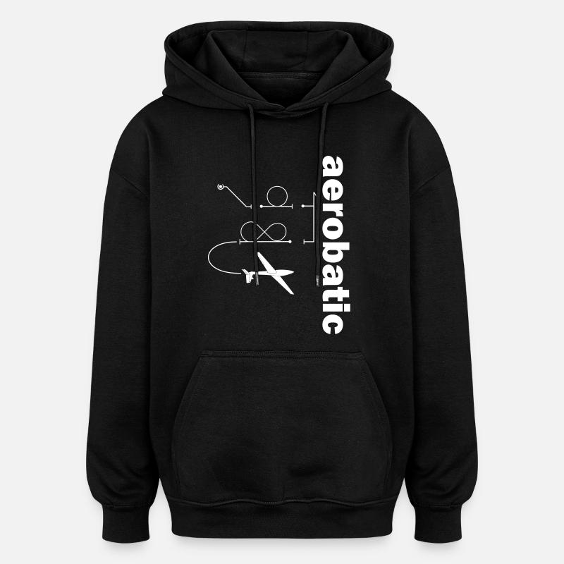 Cadeau de planeur acrobatique - Sweat à capuche oversize unisexe - noir