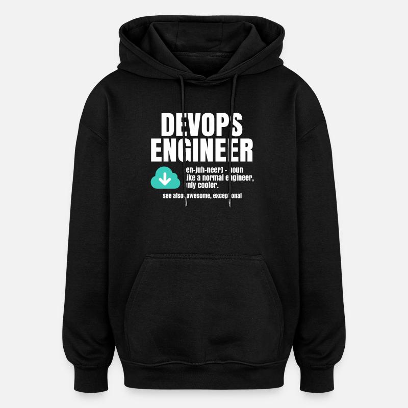 Devops-Ingenieur - Oversized Unisex Hoodie - Schwarz