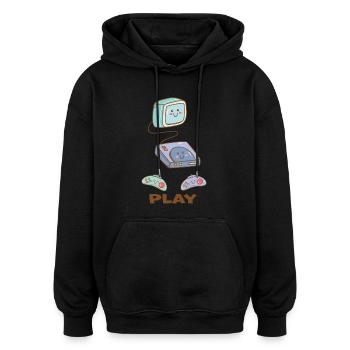 Kawaii Gaming - Sweet fun! - Oversized Unisex Hoodie - black - Front - Noah (186cm)