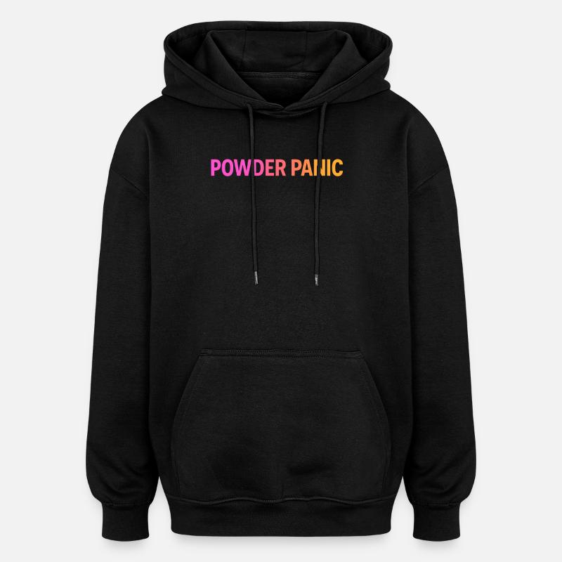 Powder Panic - Oversized Unisex Hoodie - Schwarz