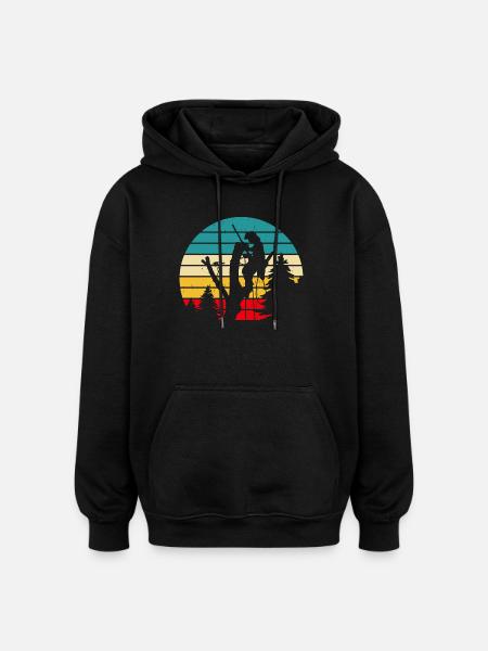 Funny Woodworker Woodworker Gift - Oversized Unisex Hoodie - black