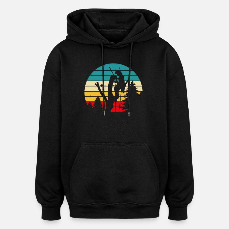 Cadeau drôle de menuisier - Sweat à capuche oversize unisexe - noir