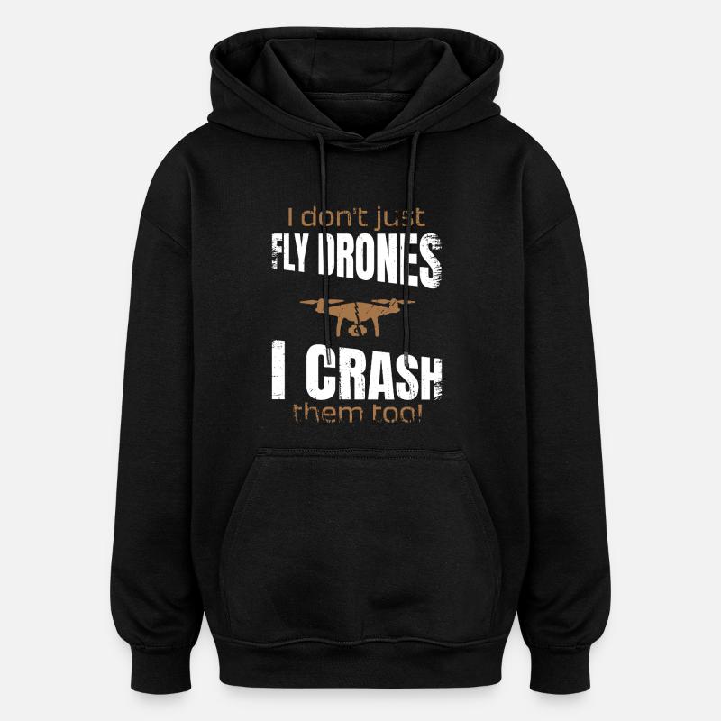 Pilote de drone volant drones Fpv - Sweat à capuche oversize unisexe - noir