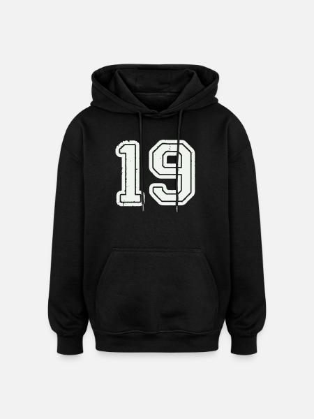 19 - Oversized Unisex Hoodie - black