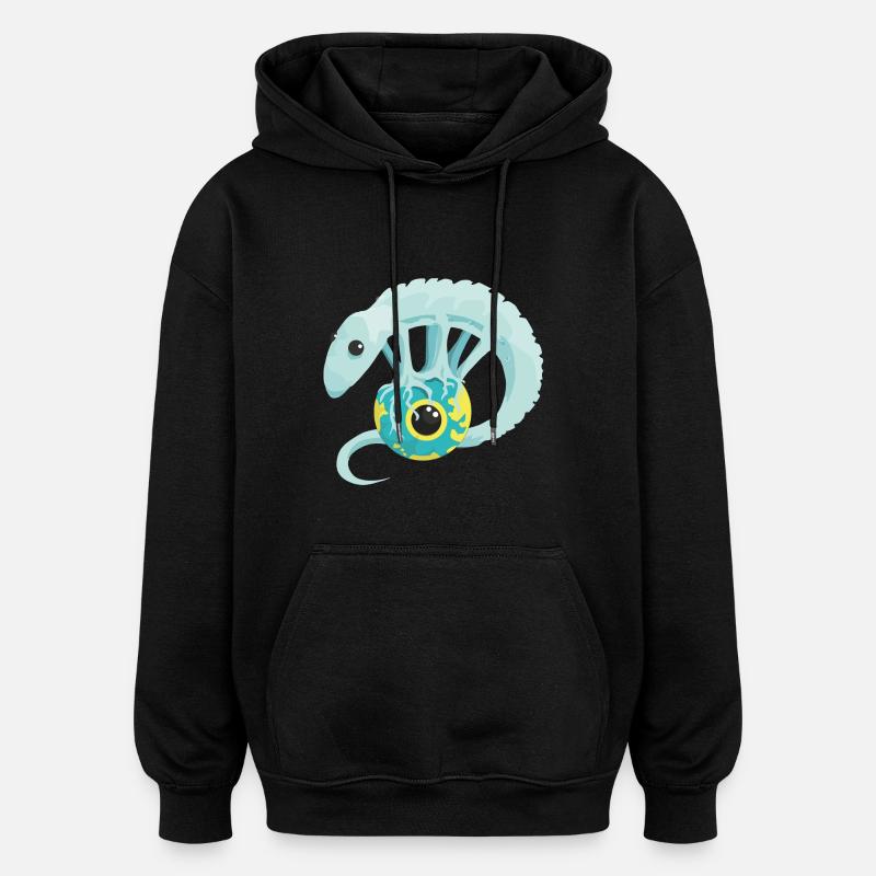 CuteLizard - Oversized Unisex Hoodie - black