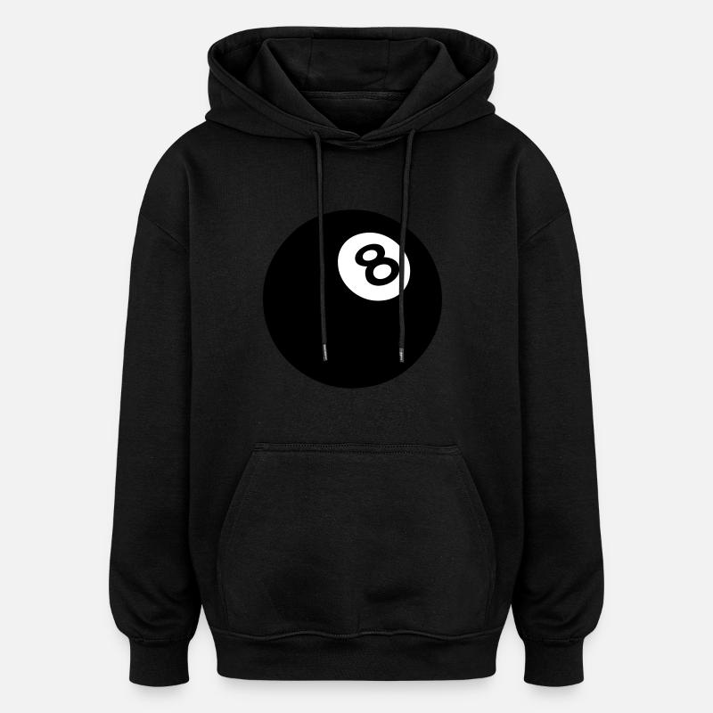 boule 8 billard noir 502 - Sweat à capuche oversize unisexe - noir
