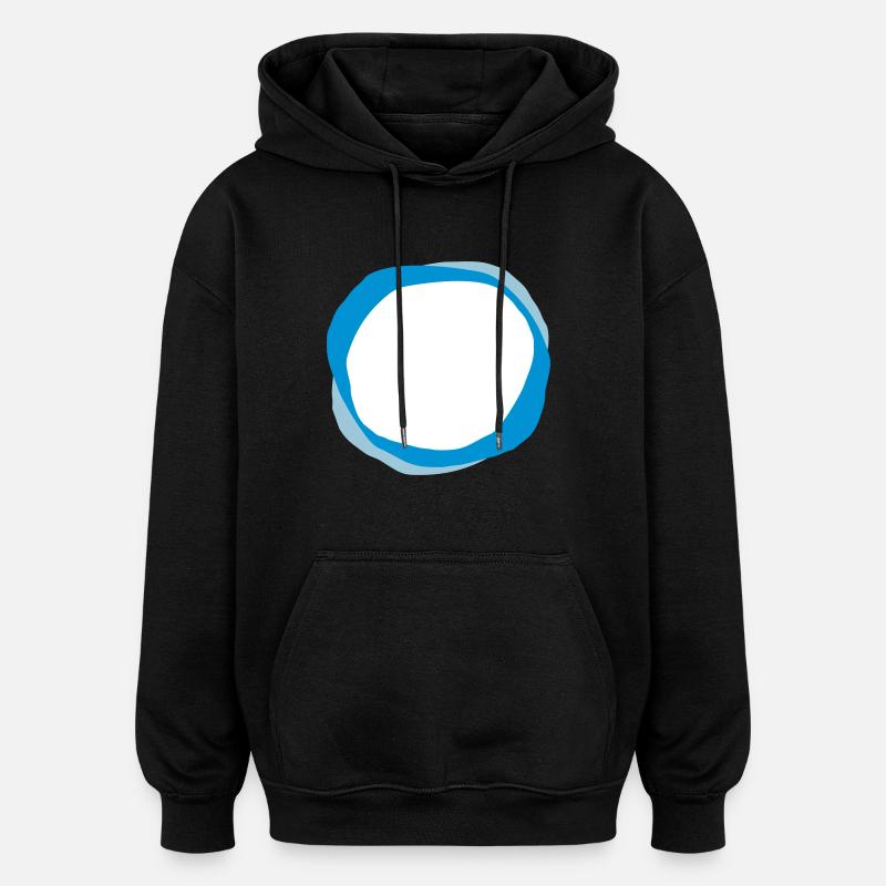 cercles psychédéliques - Sweat à capuche oversize unisexe - noir