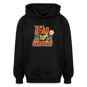Mission Impossible Dead Reckoning Motorrad Design - Oversized Unisex Hoodie - Schwarz - Vorne - Noah (186cm)