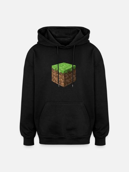 3D Block - Oversized Unisex Hoodie - black