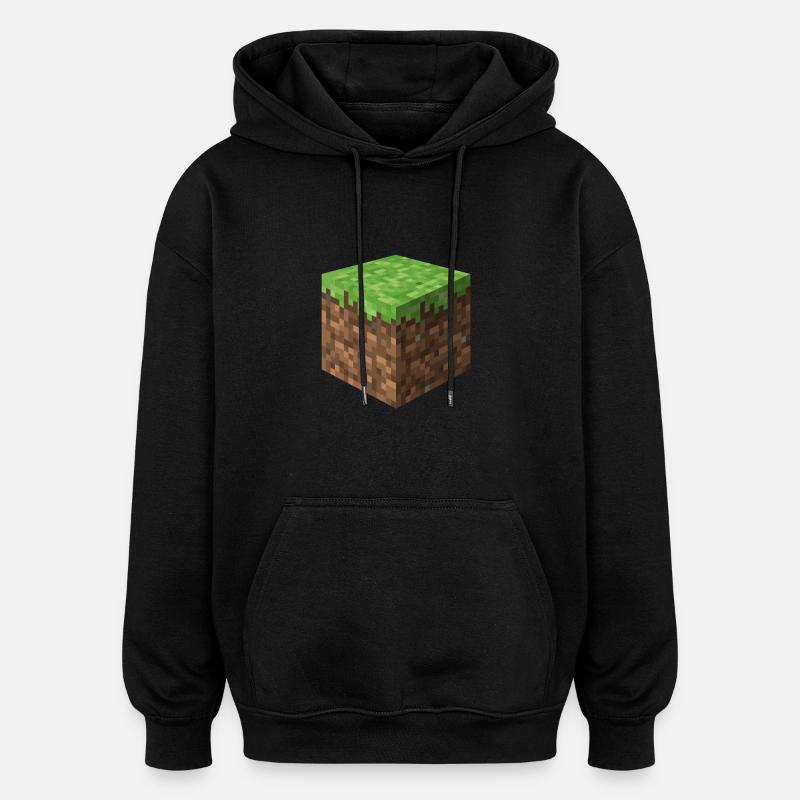 Bloc 3D - Sweat à capuche oversize unisexe - noir