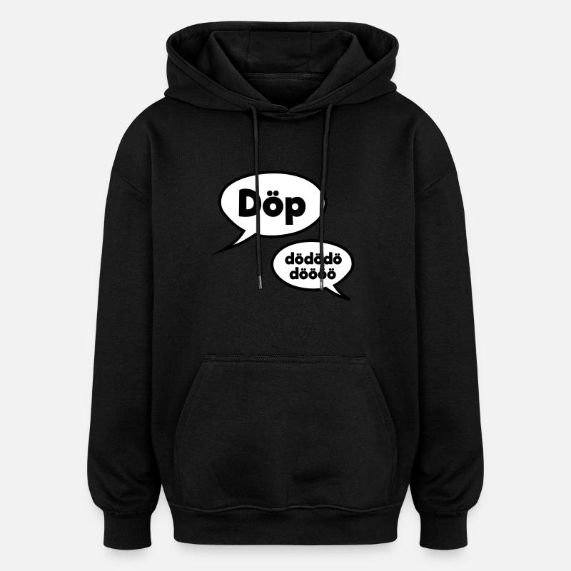 DOEP dödödödöööö - Sweat à capuche oversize unisexe - noir
