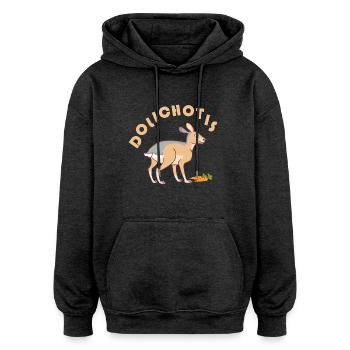 Mara Pampashase - Sweat à capuche oversize unisexe - charbon - Devant - Noah (186cm)