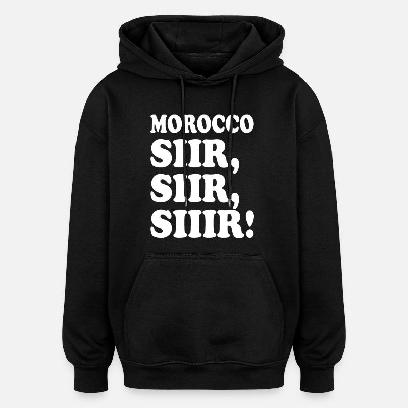 Maroc - Sweat à capuche oversize unisexe - noir