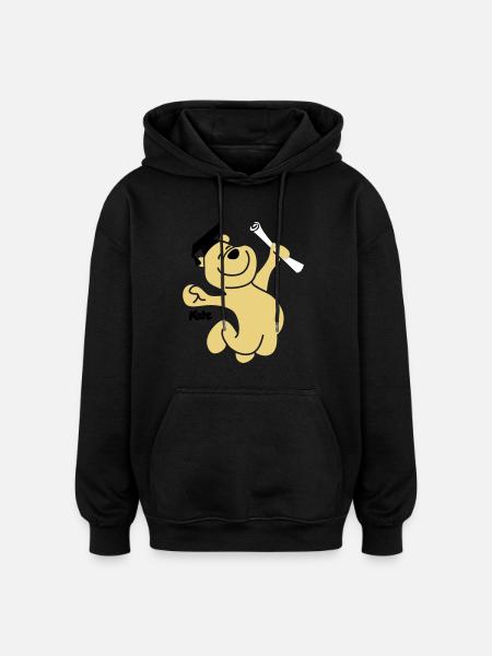 Diplombär (3f) - Oversized Unisex Hoodie - Schwarz