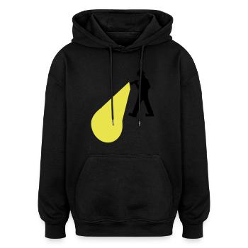 detective - Oversized Unisex Hoodie - black - Front - Noah (186cm)