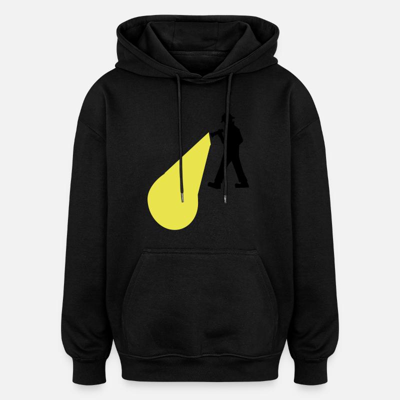 détective - Sweat à capuche oversize unisexe - noir