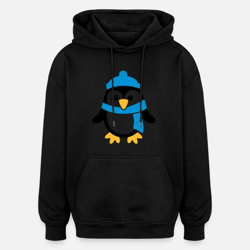 Manchot - Sweat à capuche oversize unisexe - noir
