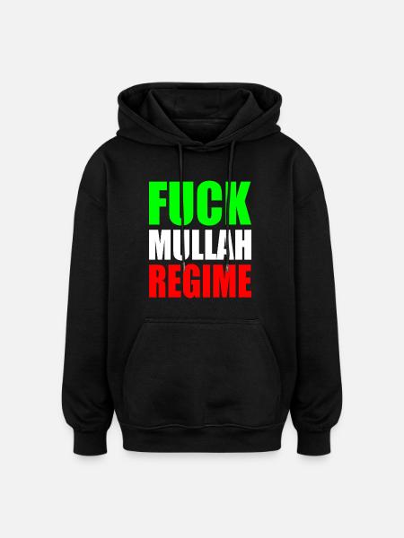 Fuck mullah regime iran - Oversized Unisex Hoodie - black