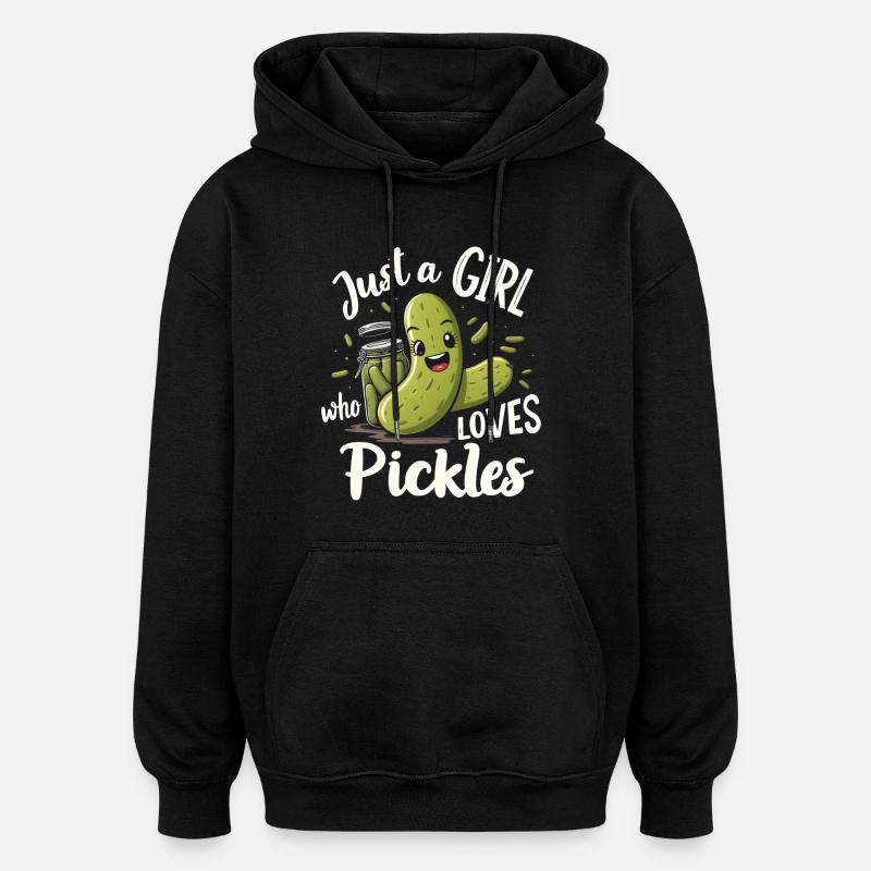 SAURE GURKEN - Oversized Unisex Hoodie - Schwarz