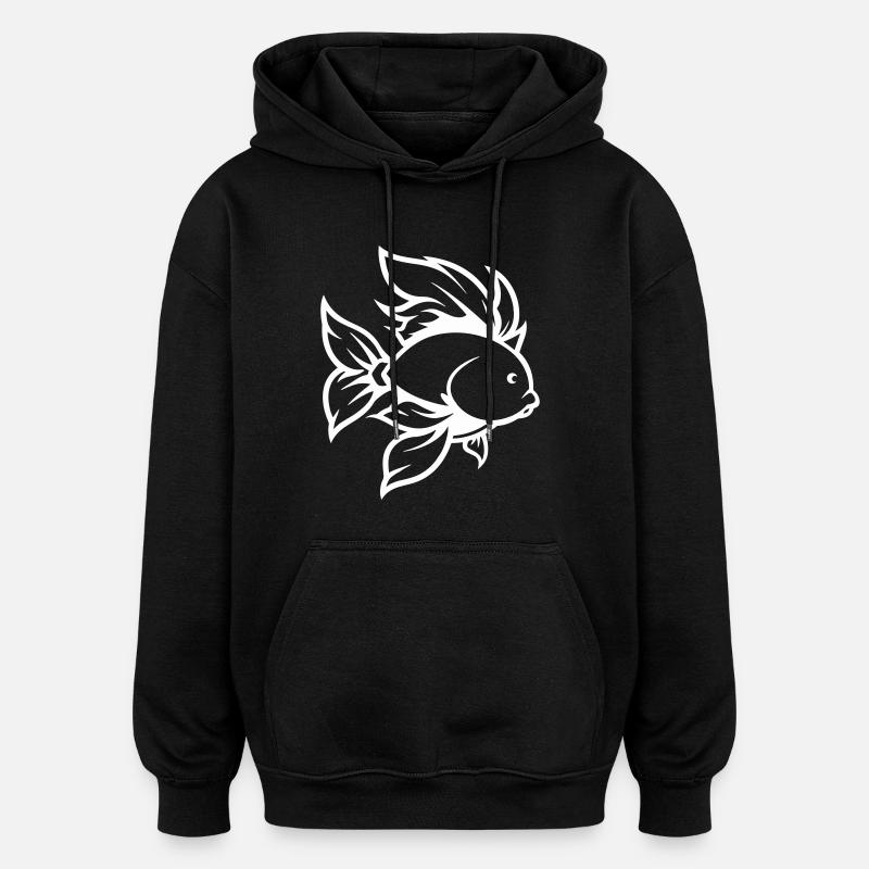 goldfisch - Oversized Unisex Hoodie - Schwarz