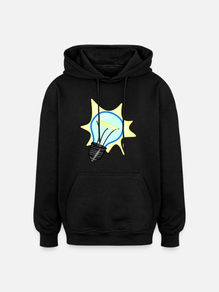 ampoule ampoule Ampoules lamp13 - Sweat à capuche oversize unisexe - noir