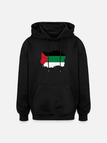 Roots pays drapeau palestine Palest - Sweat à capuche oversize unisexe - noir