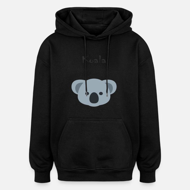 koala - Sweat à capuche oversize unisexe - noir
