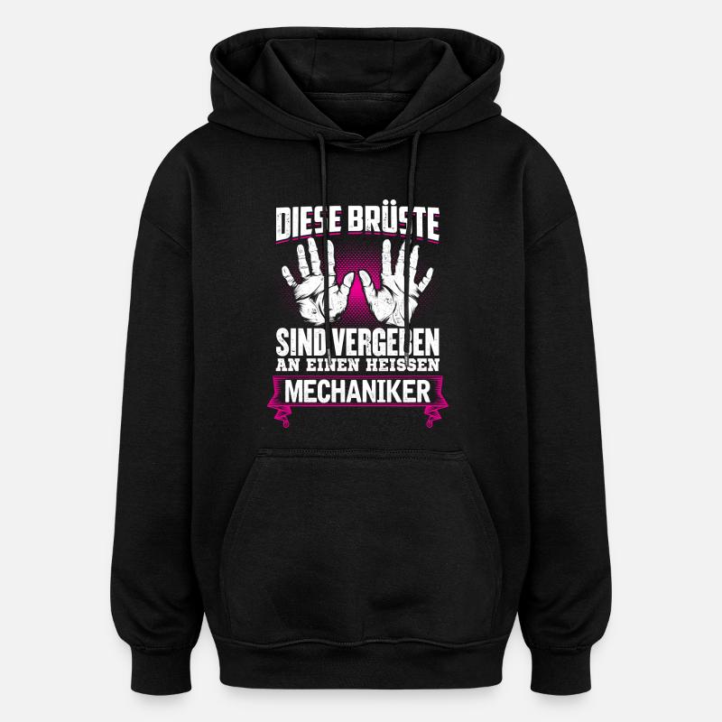MECHANIKER - Brüste - Oversized Unisex Hoodie - Schwarz