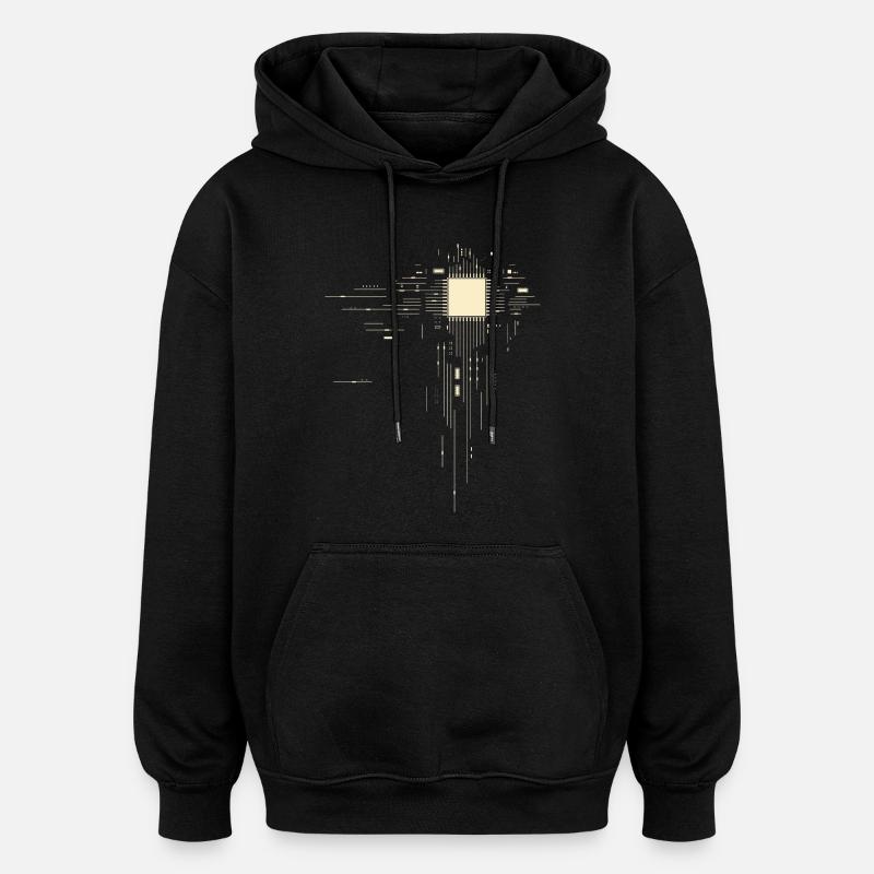 Prozessor - Platine - Oversized Unisex Hoodie - Schwarz