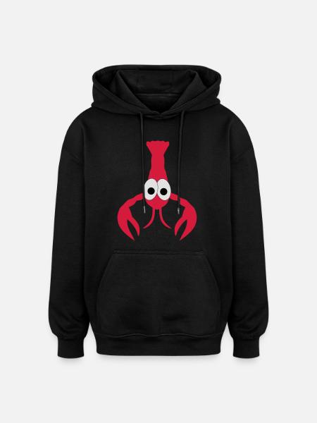lobster - Oversized Unisex Hoodie - black