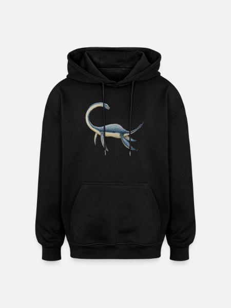 Dinosaur Plesiosaurus - Oversized Unisex Hoodie - black