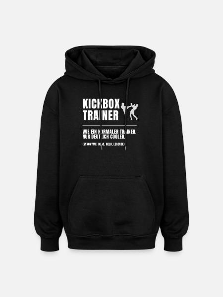 Kickbox Trainer Definition - Oversized Unisex Hoodie - Schwarz