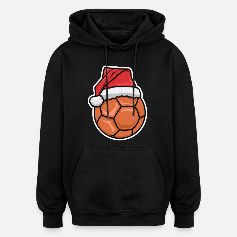 Drôle de Noël Handball - Sweat à capuche oversize unisexe - noir