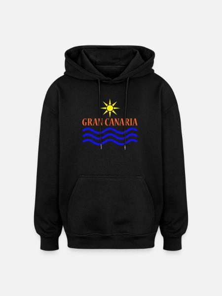 GRAN CANARIA Sun Water - Oversized Unisex Hoodie - black