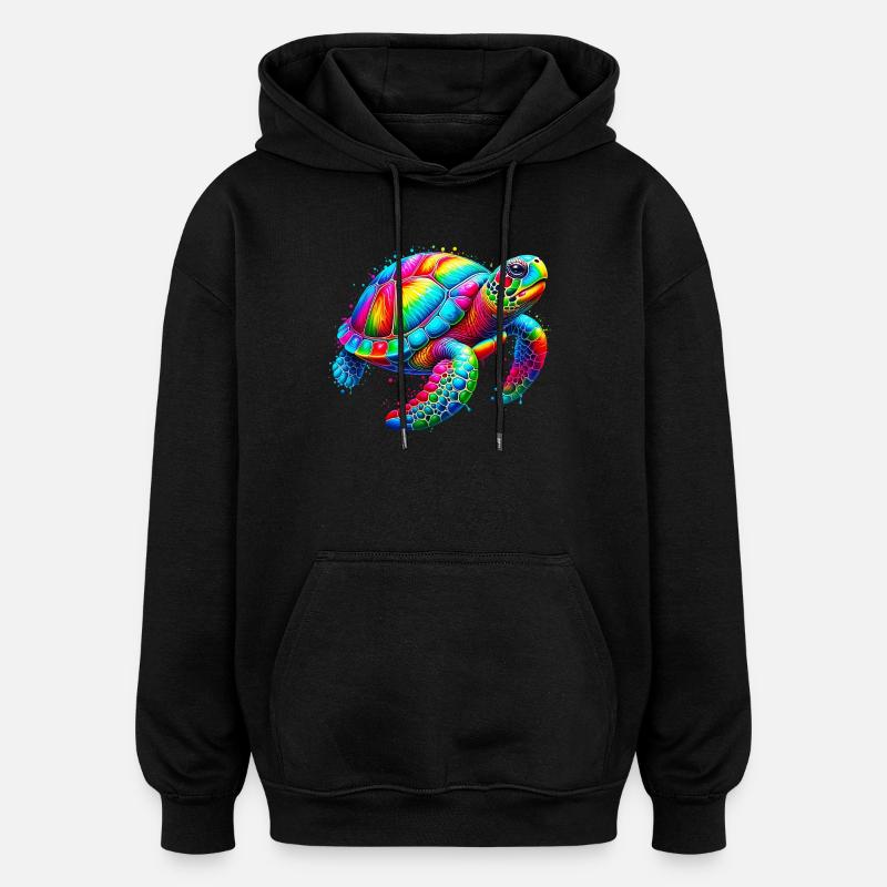 Turtle - Oversized Unisex Hoodie - black