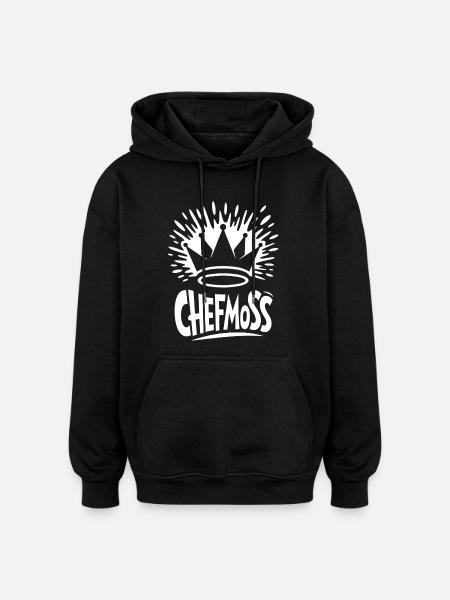 Chefmoss mit Königskrone - Oversized Unisex Hoodie - Schwarz