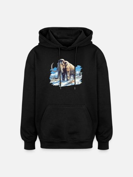 Mammoths Mammoth - Oversized Unisex Hoodie - black
