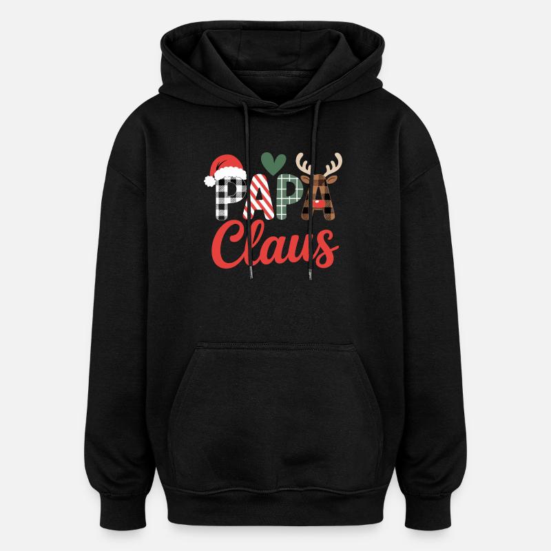 Noël du Papa Noël - Sweat à capuche oversize unisexe - noir