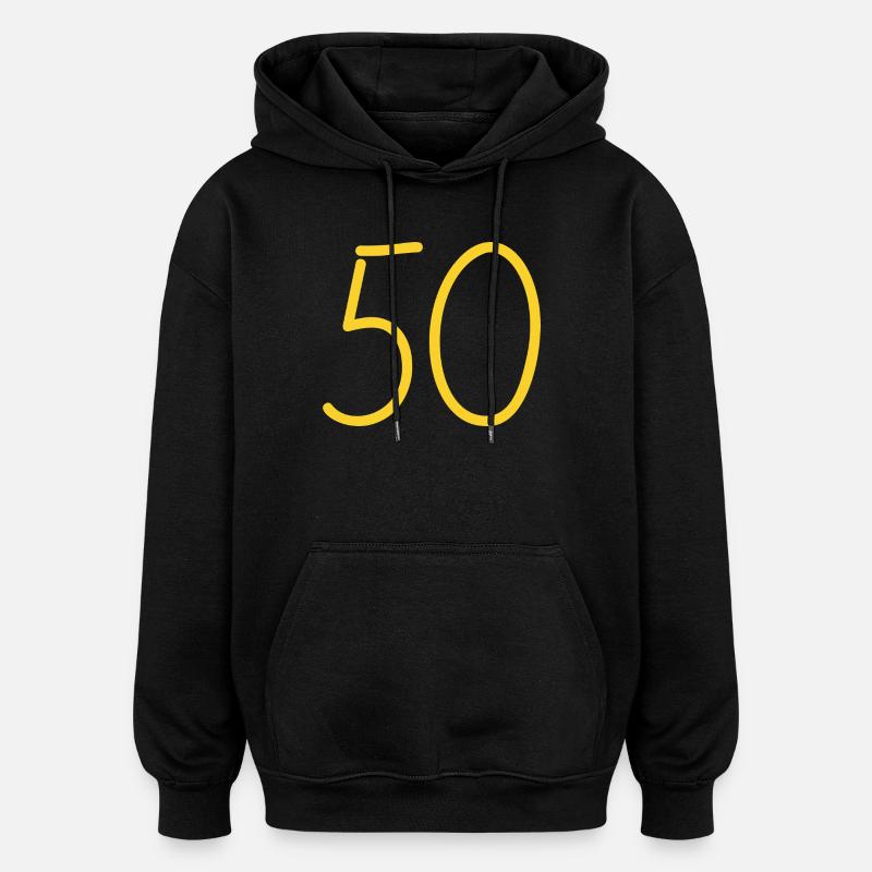 50 - Sweat à capuche oversize unisexe - noir