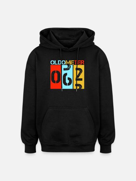 62 ans rétro d’Oldometer 62e anniversaire - Sweat à capuche oversize unisexe - noir